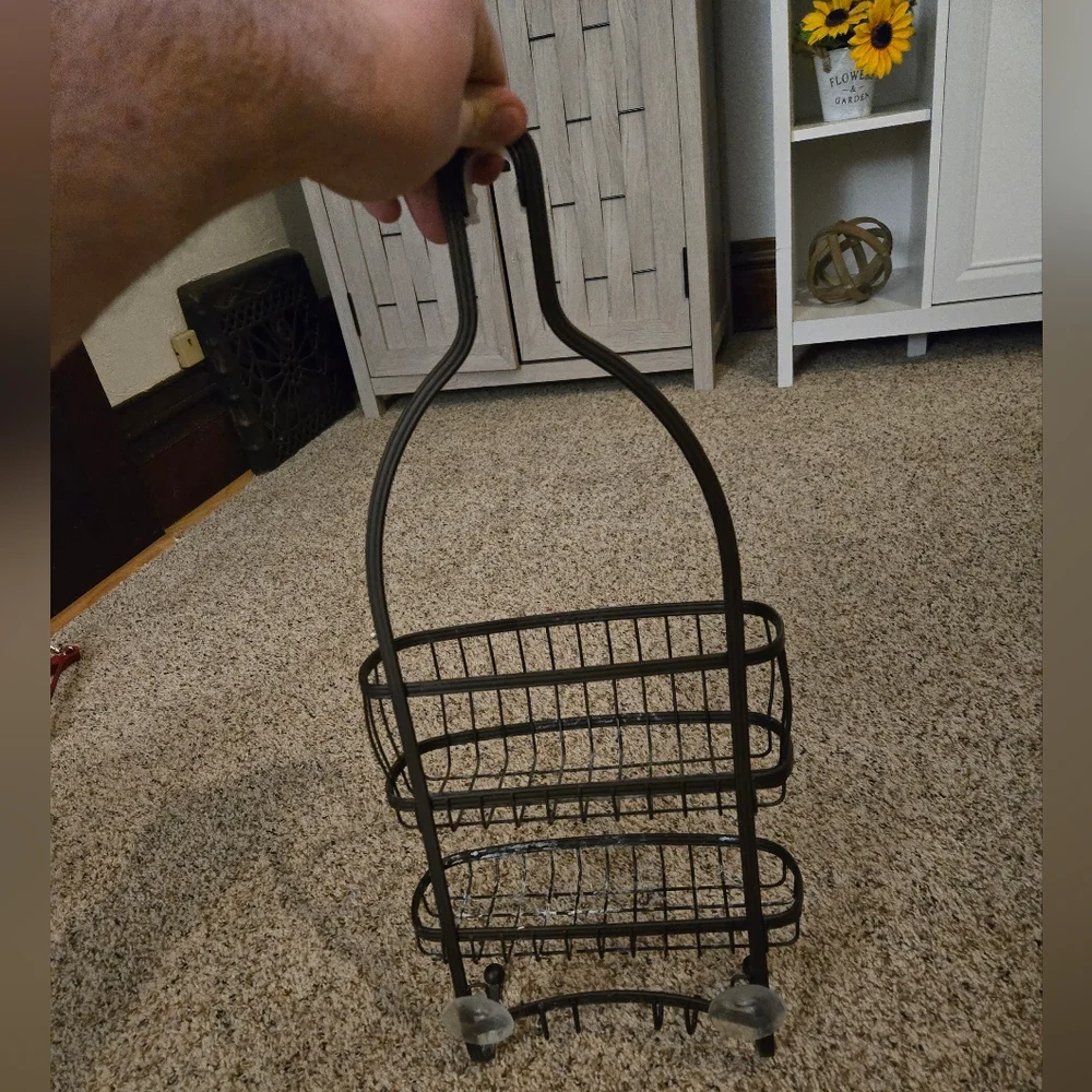 Black Metal Shower Caddy